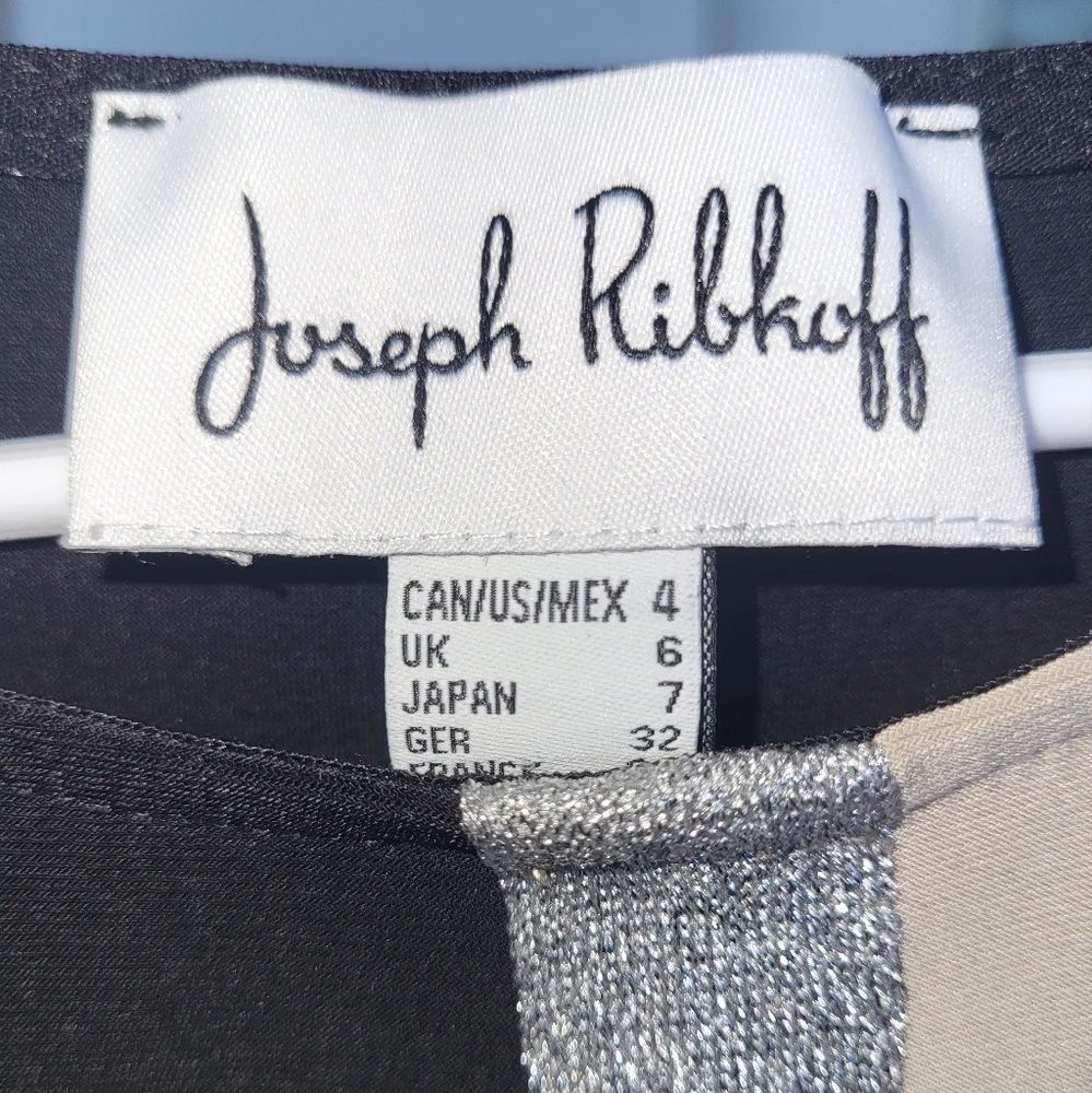 Joseph Ribkoff Black and Beige Tunic - Picture 2 of 5